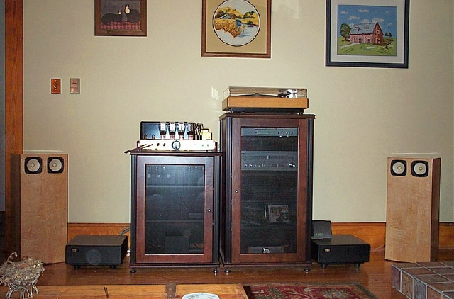 diy stacked audio rack