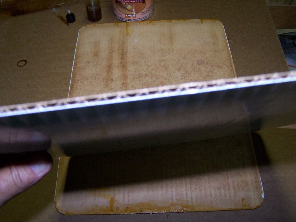 Here is an edge view. This is known as a 1/2 sheet cake size and is about 19