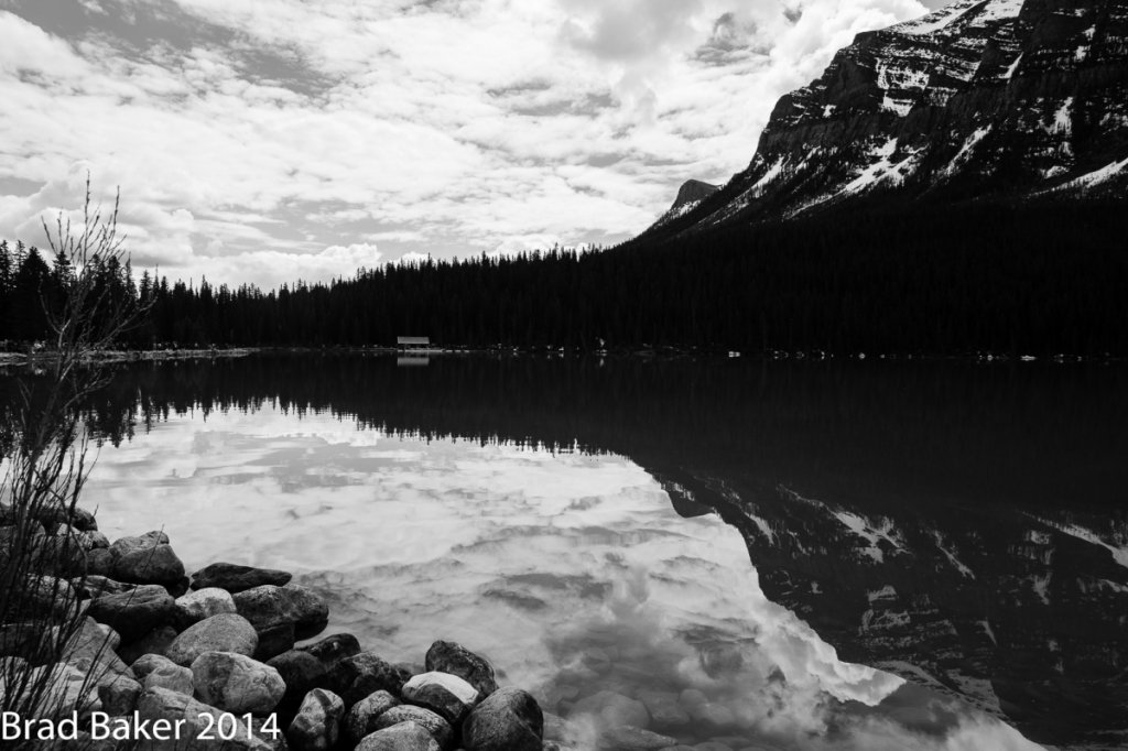 Lake Louise, cloudy day