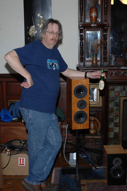Chris next to the Shamrock Keelin speaker