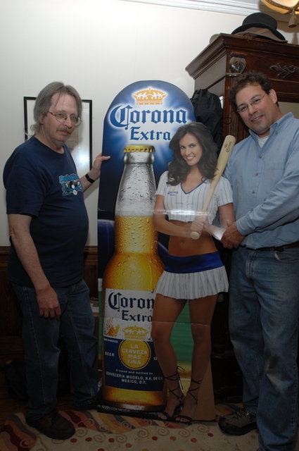 Chris and Mike(Topround) next to Miss Corona Extra.