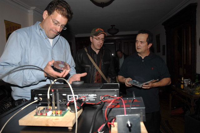 View from the system, Mike changing tunes