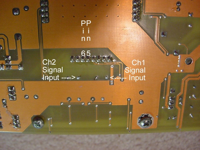 Raw Signal Inputs - Capacitors can be desoldered and removed without removing wind tunnel.