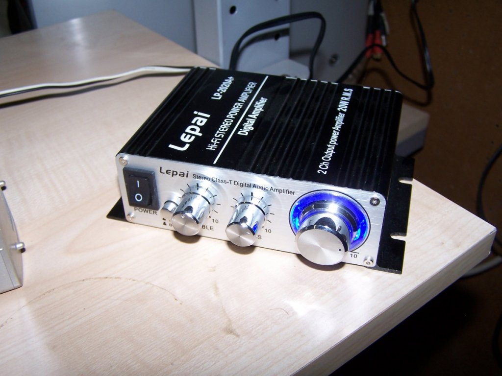 This is the amp I'll be driving them with. From PE, 20 watts, OK for 4 ohms, about $30 USD.