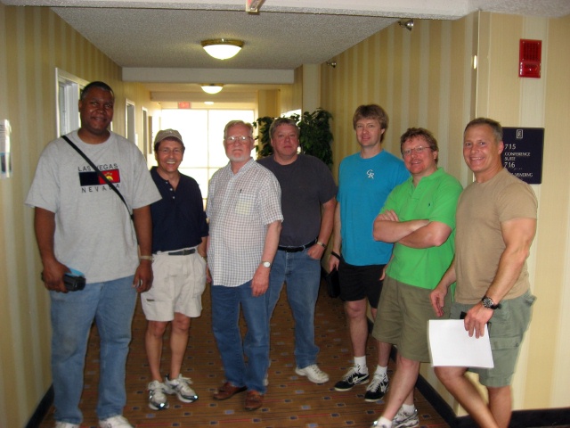 We're all ears! - Left to Right- Marvin (Marvda 1), Jeff (Captain Humble), Roy, Gary (Dodd Audio), Danny (GR Research), Carter & Stan (Usher Audio)