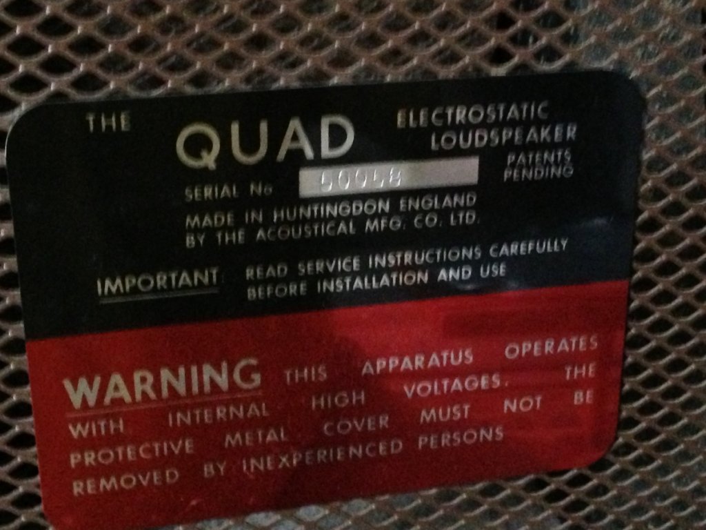 Quad 57 on stand, serial number