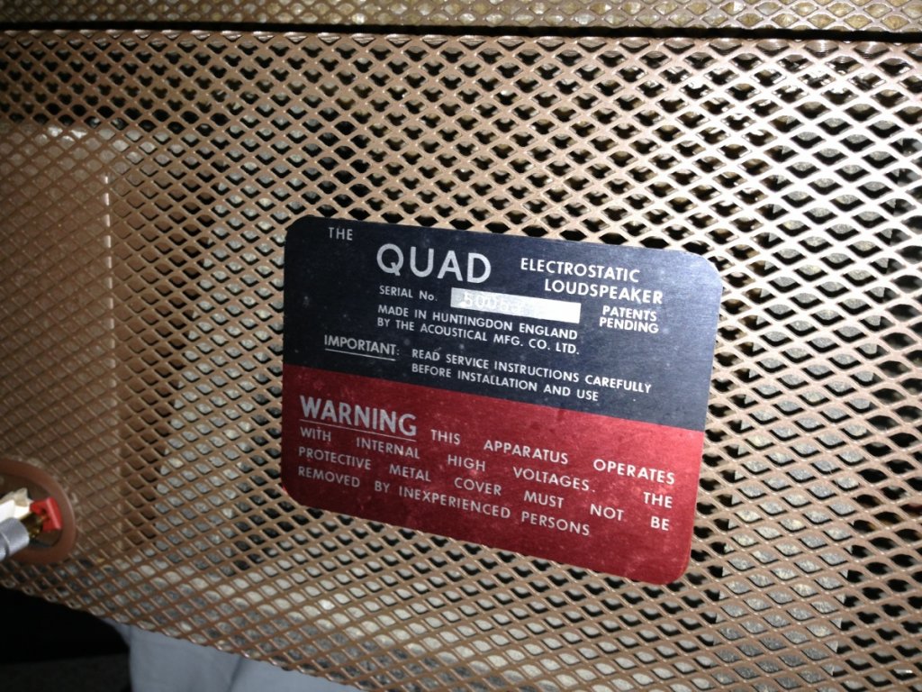 Quad 57 on stand, serial number, other channel