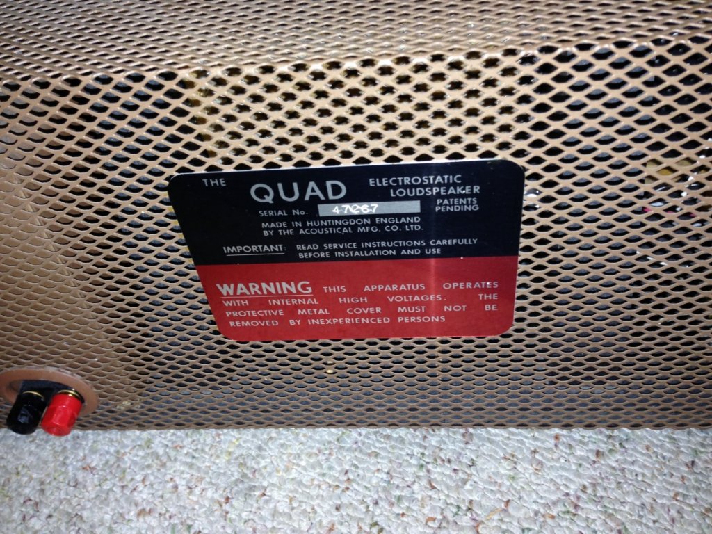Quad 57 front, needs some TLC/maintenance, other channel
