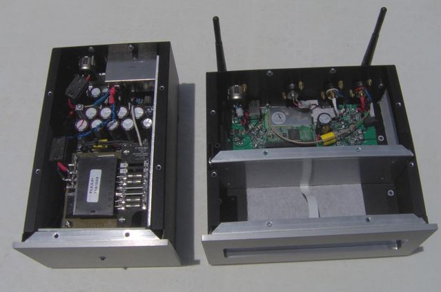 Super Squeezebox top "nudie" view - Showing the guts on both power supply and main unit