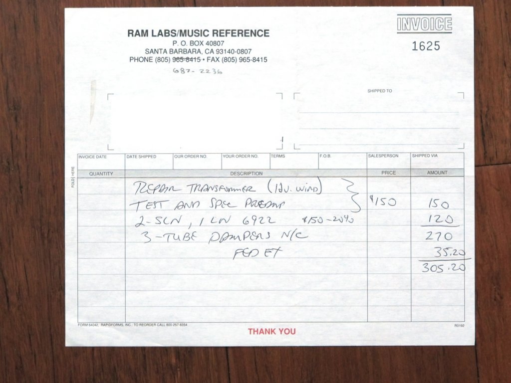 RM5III invoice