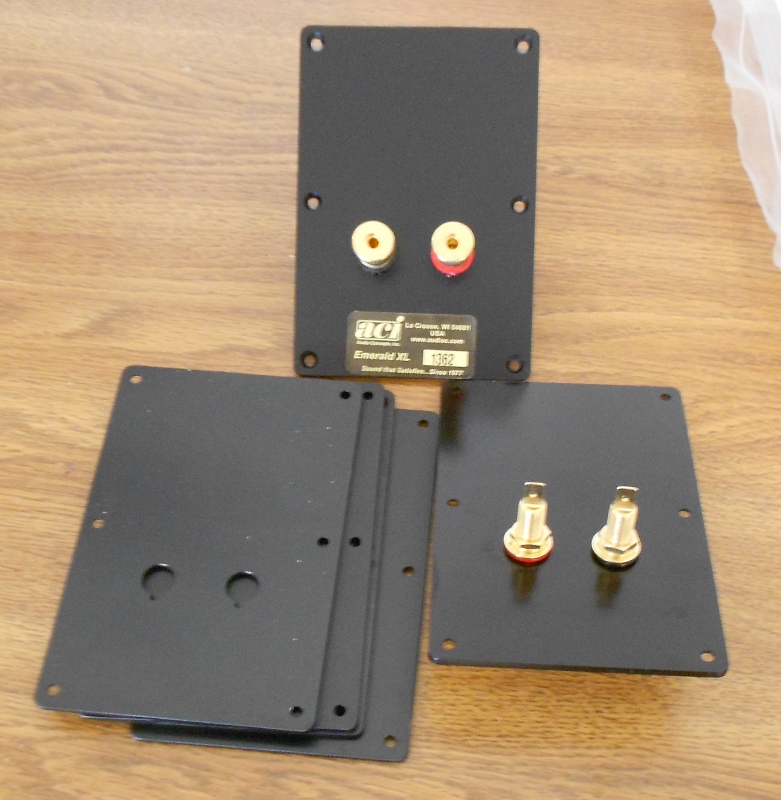 Anodized aluminum plates with one set binding posts