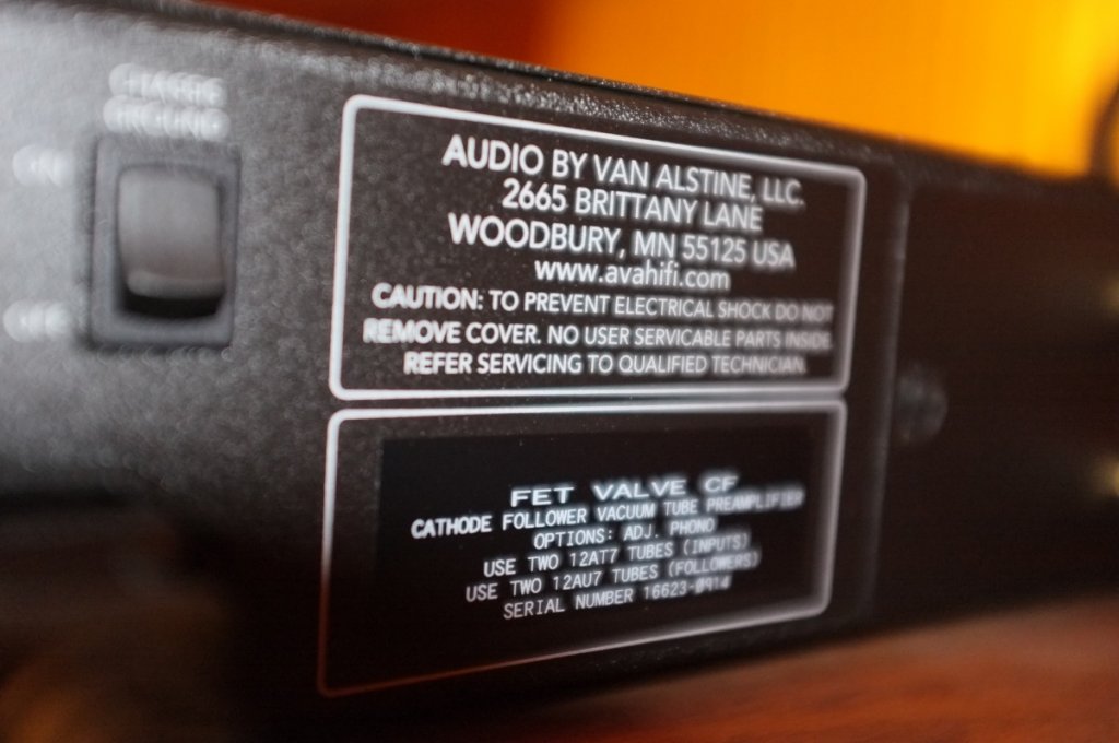 Pre-amp rear view