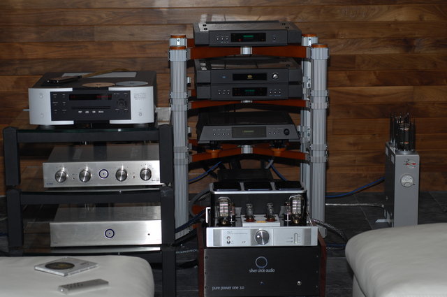 Mark Levinson CD Player, Blue Circle preamp, DCS source, Nagra tube amps etc...