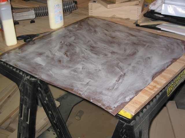 Glue Drying on the Veneer
