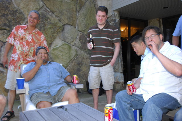 Vince, Wes, Josh...Occam smoking Cuban cigar