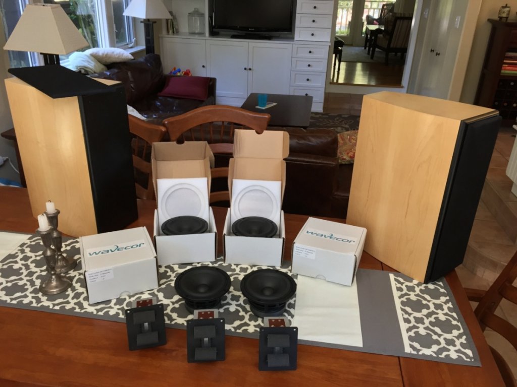 Wavecor, RAAL components, and Dayton Audio boxes getting ready for assembly...