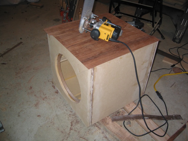 Partly Routered: DeWalt plunge router, Jasper Jig as base, Whiteside flush trim bit