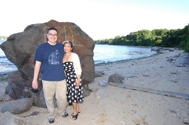 Mike and Dervie on the beach