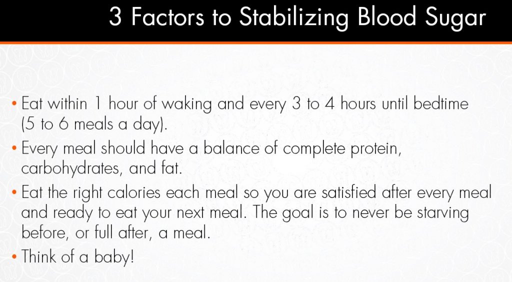 02 - 3 Factors to Stabalize Blood Sugar