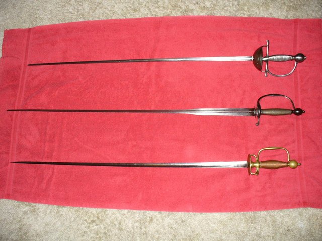 A Trio of Smallswords - The Smallsword is the official classification that these weapons fall under. They are all from the 1700s.