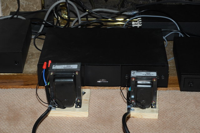 Power supply choke being installed to the Naim system