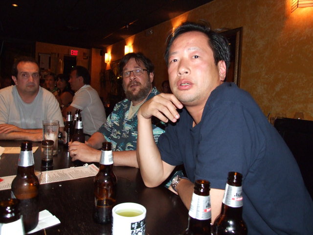 2 beers later - At the Sushi Restaurant