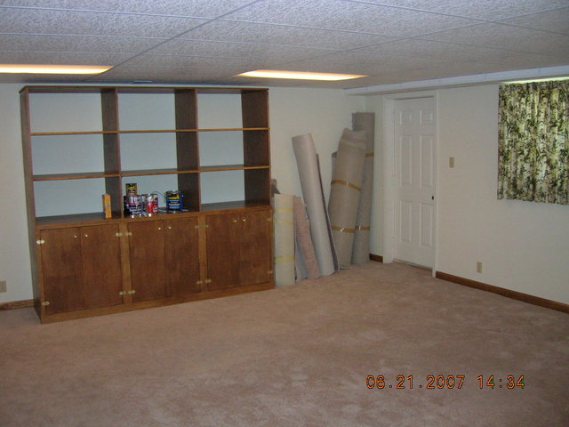 Rear wall & left rear corner