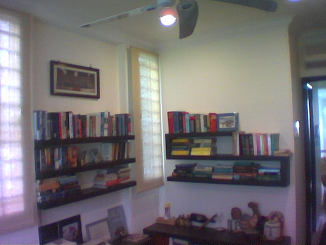 view of corner ceiling left of listening position
