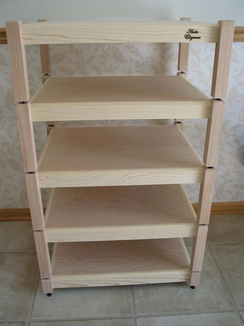 Audio Elegance rack unfinishished built by Musicalmaniac - Most economical rack while instilling basic features.