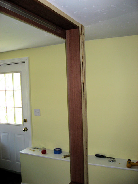 right column - just started trimming it out with mahogany