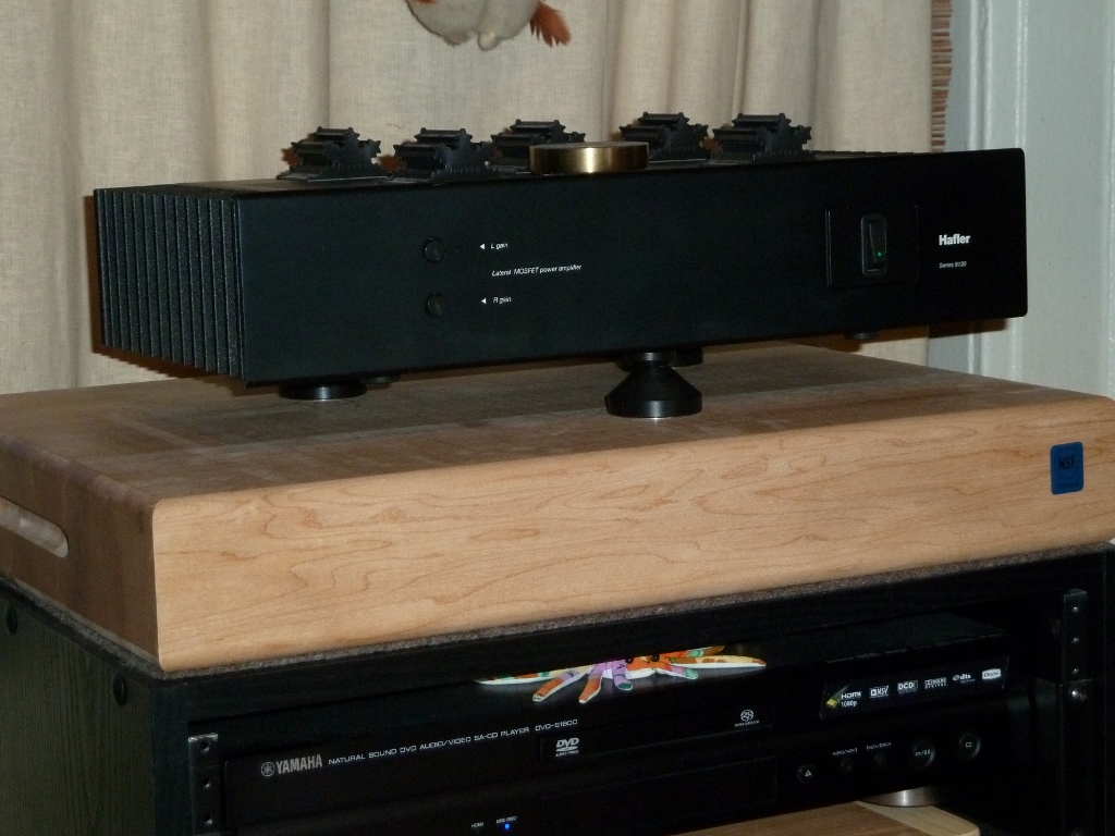 Hafler 9130 on rack