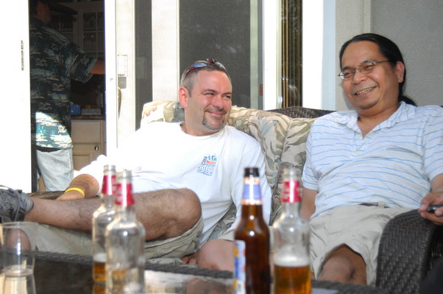 Dave and Tito cutting it up
