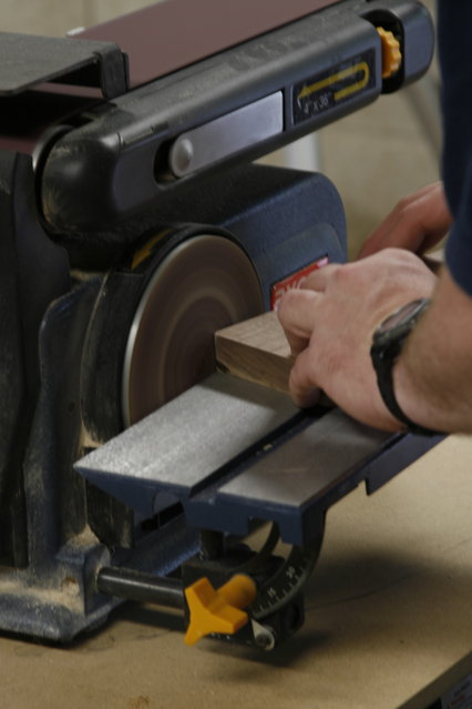 Mark sanding up close