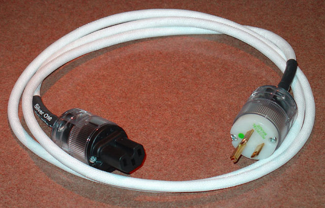 Silver One Power Cord - Eight transposed strands, Silver over OFC
AWG 10
Silver over OFC shield, 100% coverage
Marinco hospital grade plugs