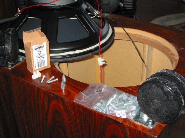 Attaching the driver: 10-24 threaded inserts, 10-24 machine screws, Mortite and RS Euro Style connector