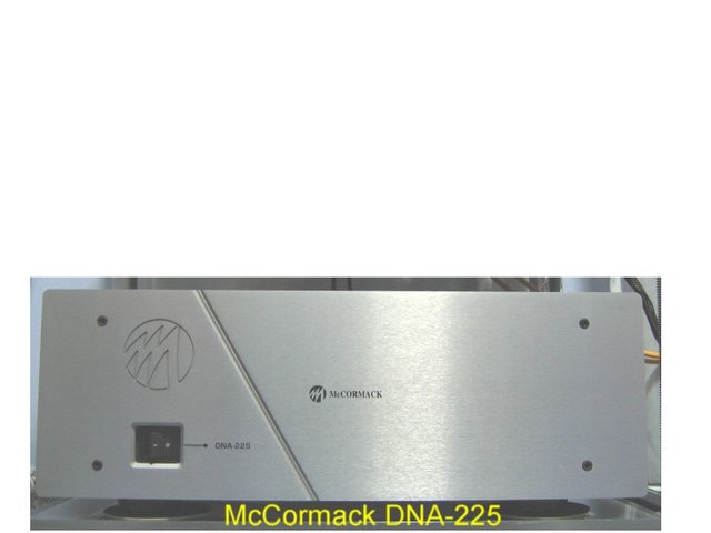 McCormack DNA 225 - Beast of an amp. Tremendous power with subtle touch. Smidgen of warmth and wonderful bass.