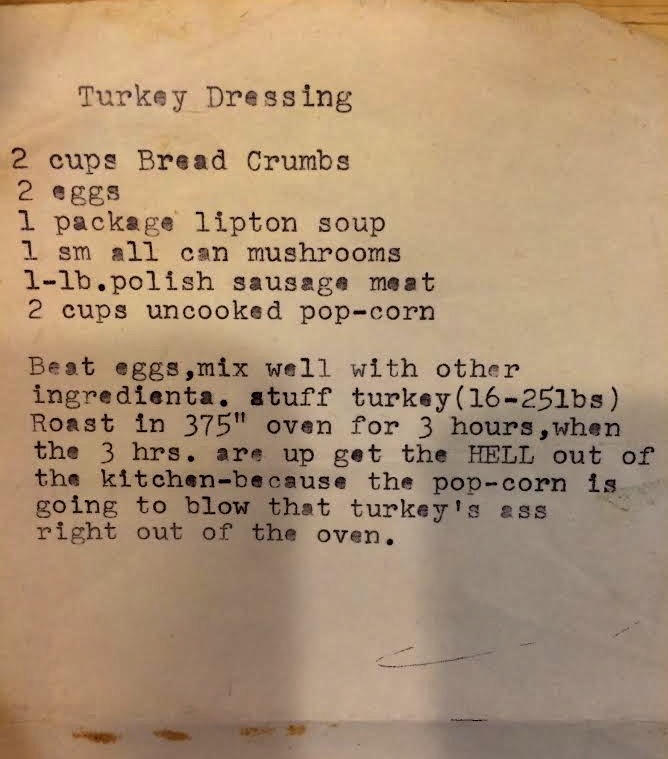 Turkey dressing