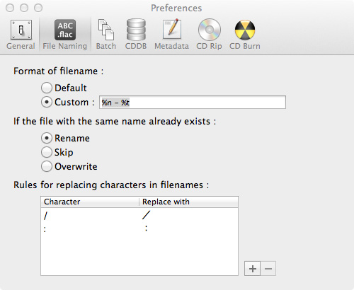 XLD file naming