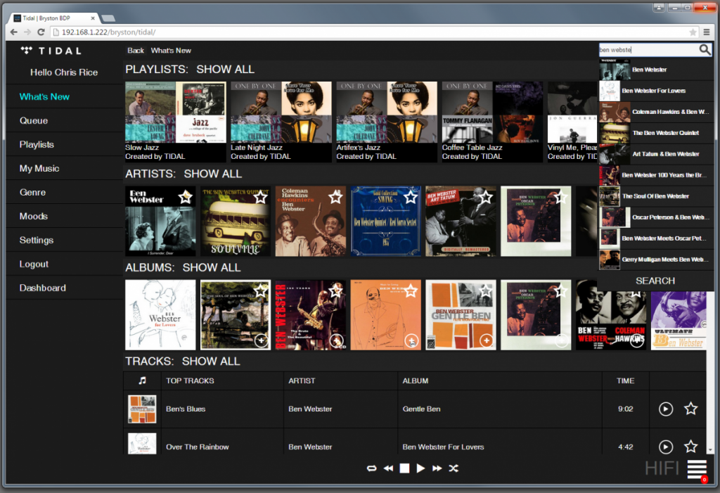 search results with auto search also showing