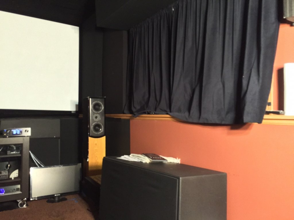 Right speaker close to the wall