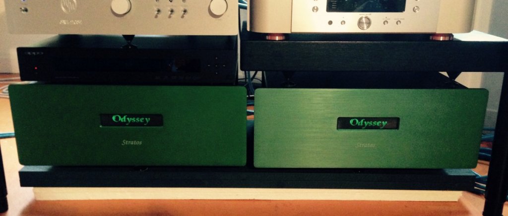 My Stratos Extreme monoblocks in hunter green.