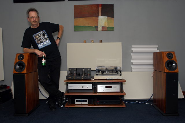 Chris next to the VS speakers