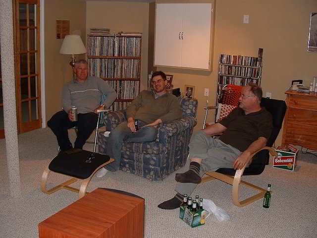 BAAS May 2007 01.jpg - Tentatively titled "Barrie Audio Appreciation Society"....we listen to music, drink some beers, and chat about life.