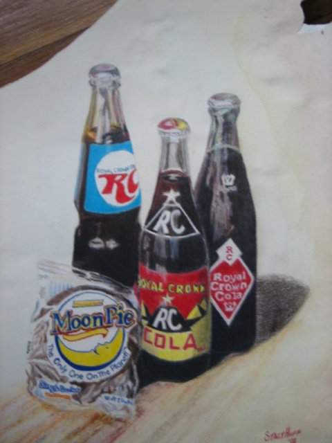 RC & Moonpie -- colored pencil