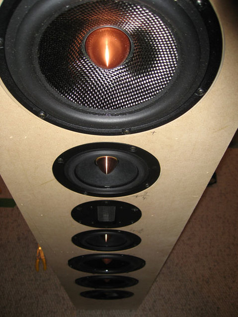 Apex II looking down the front baffle - New look for the Apex II with the SDX7 woofers