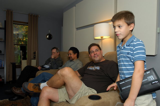 L-R: Chris, Martin, Mike (topround) and his son