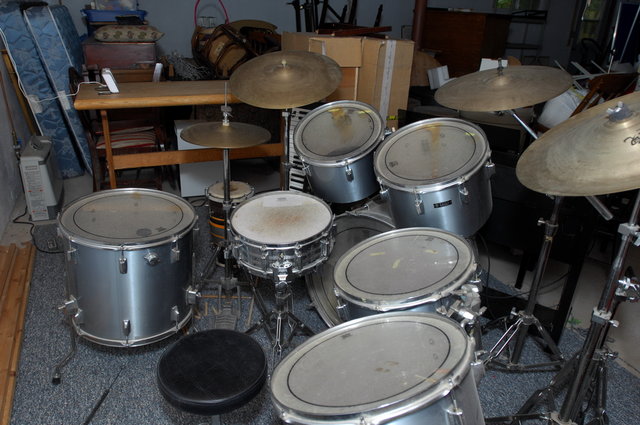 Mike's drum set