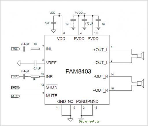 PAM 8403-circuits