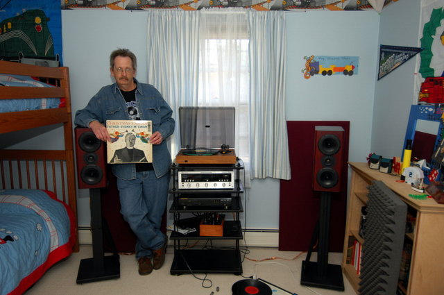 Chris next to Andrew's system