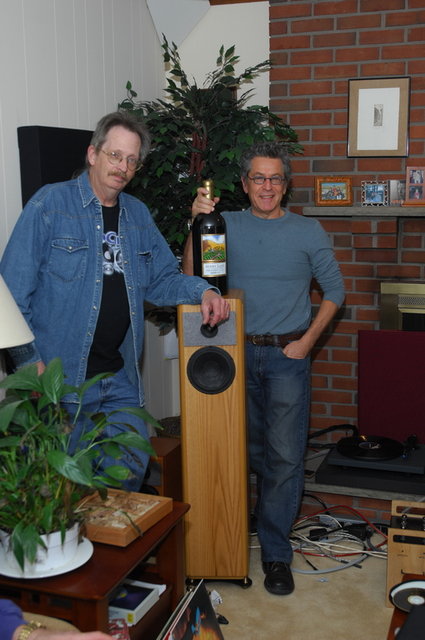 Chris and Michael next to the Lorelei speaker